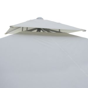 Professional aluminum umbrella Hm6007.01 in white color - improved ventilation - telescopic - 3.5x3.5m