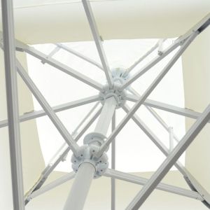 Professional aluminum umbrella in white - improved ventilation - telescopic 4χ4x2.95hm, Hm6002