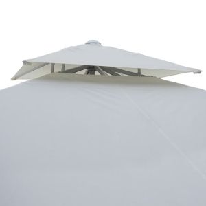 Professional aluminum umbrella in white - improved ventilation - telescopic 4χ4x2.95hm, Hm6002