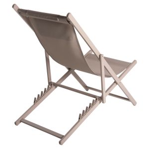 Professional lounge chair Kea aluminum and textile in champagne color 59.5x102.5x94h Hm5076.03