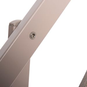 Professional lounge chair Kea aluminum and textile in champagne color 59.5x102.5x94h Hm5076.03