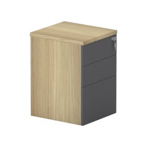 Professional chest of drawers with 3 drawers Lotus in natural anthracite color 40x44x61cm