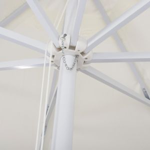 Professional umbrella 3x3x2.83m aluminum with fabric in beige color Hm6026.01