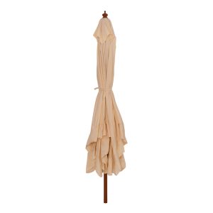 Professional umbrella 3x3m with wooden frame Hm6022 in beige color