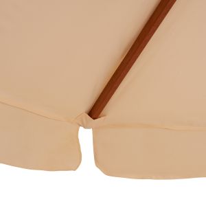 Professional umbrella 3x3m with wooden frame Hm6022 in beige color