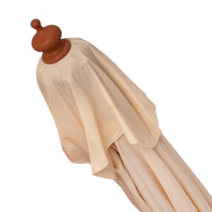 Professional umbrella 3x3m with wooden frame Hm6022 in beige color