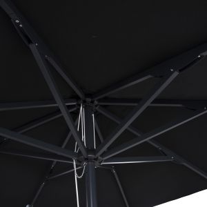 Professional umbrella Alu 2.20x2.20 black fabric acrylic 8 rays Hm6013.03