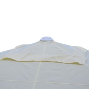 Professional umbrella Alu 3x3x2.80m cream roof 8 rays Hm6018.01