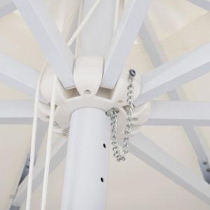 Professional umbrella Alu 3m cream color with one piece tube Hm6006