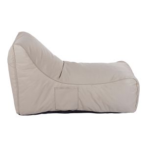 Professional lounger with pouf Otenda in beige color 67x110x65cm