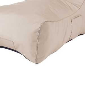 Professional lounger with pouf Otenda in beige color 67x110x65cm