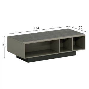 Професионална маса за гости Luxseries мока и пепел 134x70x41 Hm2125