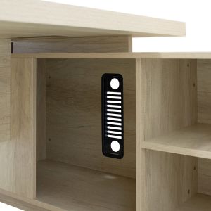 Professional Executive Minimal melamine desk with right angle 200x170x75cm