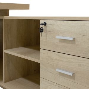 Professional Executive Minimal melamine desk with right angle 200x170x75cm