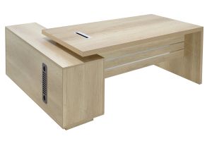 Professional Executive Minimal melamine desk with right angle 200x170x75cm