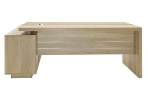 Professional Executive Minimal melamine desk with right angle 200x170x75cm