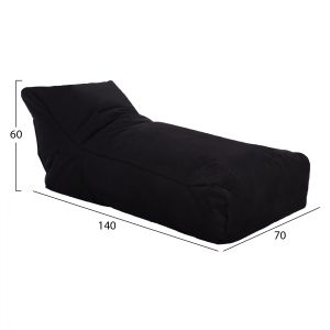 Pouf Alok Hm5806,04 black with UV protection 140x70x60hcm
