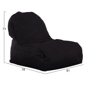 Cloud pouf, waterproof, black with UV protection 81x78x73cm Hm5112,04