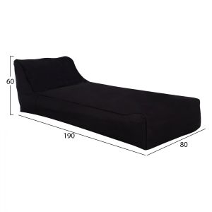 Pouf Tanea Hm5807,04 black with UV protection 190x80x60hcm