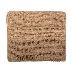 Bibloc pouf-chaise lounge with teak frame and hydrohyacinth upholstery, 84x118x73cm Hm5989