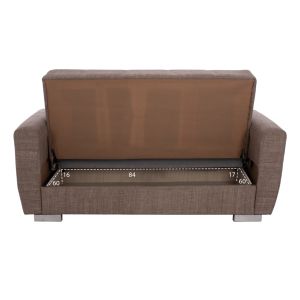 Two-seater sofa bed Hm3241,02 with beige fabric 150x84x88cm