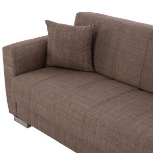 Two-seater sofa bed Hm3241,02 with beige fabric 150x84x88cm