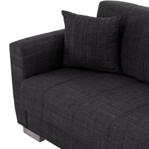 Two-seater sofa bed Hm3241.03 with gray fabric 150x84x88cm