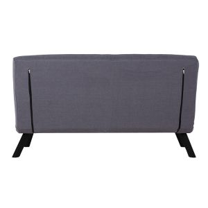 Разтегателен двуместен диван цвят антрацит 133x78x78cm