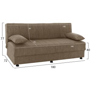 Sofa bed 3 seats Andri brown Hm3239,02