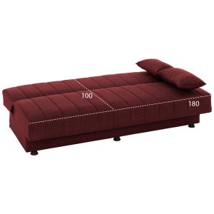 Sofa bed 3 seats Andri red Hm3239.06