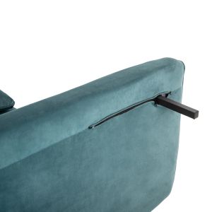 Sofa bed Asma Hm3077,15 two-seater with plush fabric mint color 140x75x89hcm