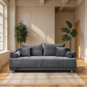 Sofa bed Fox in gray color with dimensions 210x99x75cm