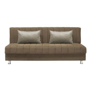 Sofa bed New Leon beige with light beige pillows 190x85x83cm