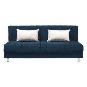 Sofa bed New Leon blue with cream pillows 190x85x83cm