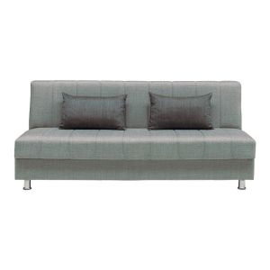 Sofa bed New Tiger brown/beige with dark brown cushions 190x85x83cm