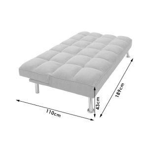 Sofa Bed Rebel With Fabric In Dark Grey Color 189x92x82cm