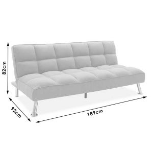 Sofa bed Rebel fabric light gray color