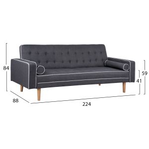 Sofa bed Salvador Hm3150,01 gray 224x88x84cm