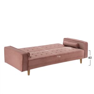 Sofa bed Salvador rose ash Hm3150,12 224x88x84cm