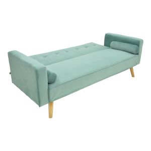Разтегателен диван Success 3-местен кадифен плат в ментов нюанс 190x80x84см