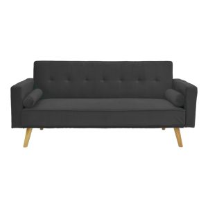 Разтегателен диван Success 3-местен кадифен плат в цвят антрацит 190x80x84см