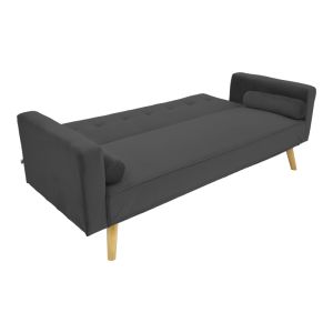Разтегателен диван Success 3-местен кадифен плат в цвят антрацит 190x80x84см