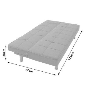 Sofa bed Travis With Fabric In Light Blue Color 175x83x74cm