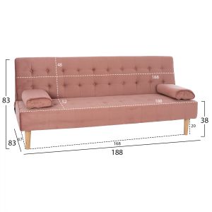 Sofa bed Wanda Hm3149,12 rose ash