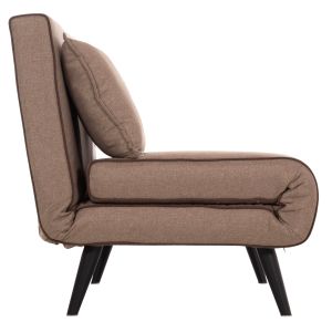 Sofa bed for 2 people Asma Hm3077.07 fabric color dark beige 143x78x84cm.