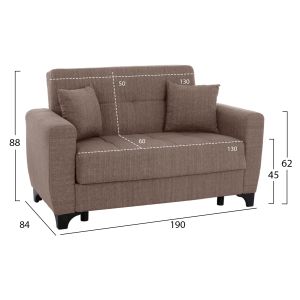Разтегателен диван комплект от 3-местен и 2-местен, бежов Hm11748,02