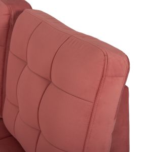 Right-angle sofa bed Jade Hm3144,03r with plush fabric, rose ash color 250x80-180x73-88hcm