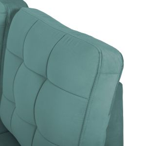 Right-angle sofa bed Jade Hm3144,04r with plush fabric, green color 250x80-180x73-88hcm