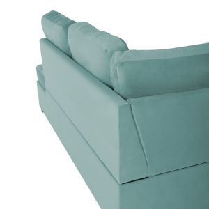 Right-angle sofa bed Jade Hm3144,04r with plush fabric, green color 250x80-180x73-88hcm