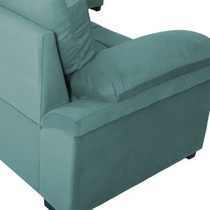 Right-angle sofa bed Jade Hm3144,04r with plush fabric, green color 250x80-180x73-88hcm